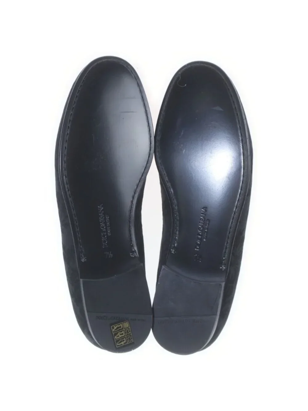 Dolce & Gabbana Black Floral Brocade Loafers Flat Shoes